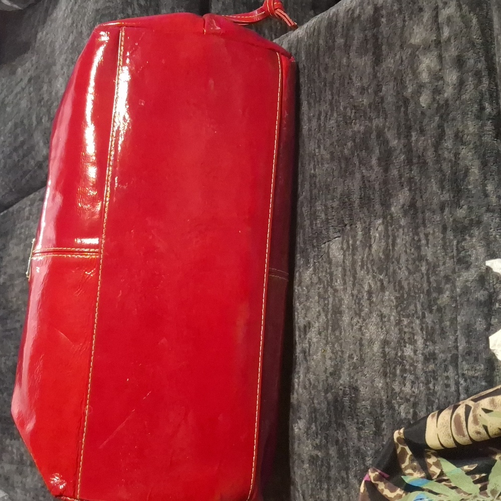 Dooney & Bourke Shiny Red Tote Bag - Picture 2 of 4